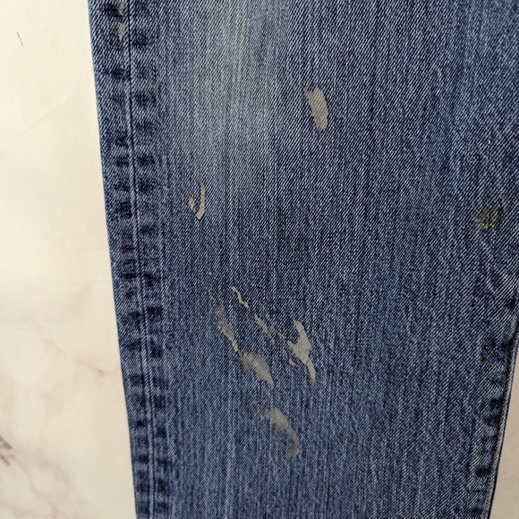 Vintage Levis Jeans Mens 34 X 30 501 XX Y2K Denim Paint Button Fly Destroyed - Picture 10 of 13